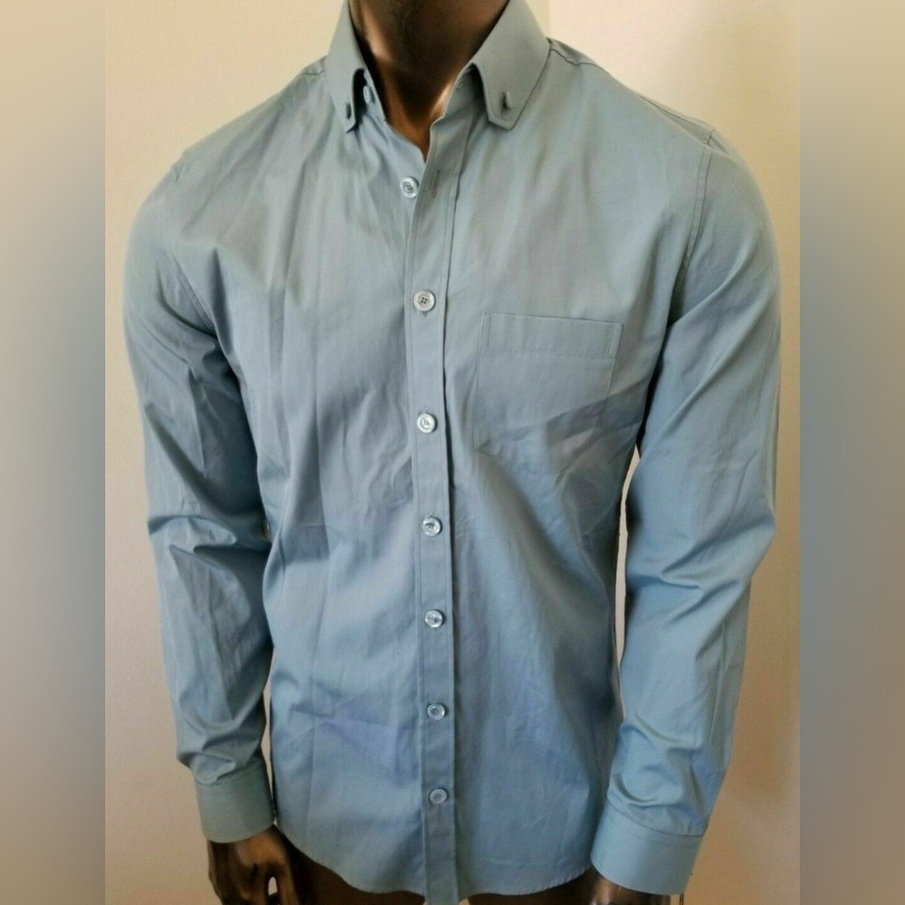 Blue GUCCI dress shirt. Sz 44/17 1/2 - Picture 1 of 6